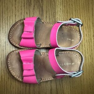 Freshly Picked Hot Pink Bow Toddler Sandals